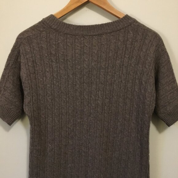 BCBGMaxAzria Wool Blend Short Sleeve Sweater Tee - Picture 5 of 14
